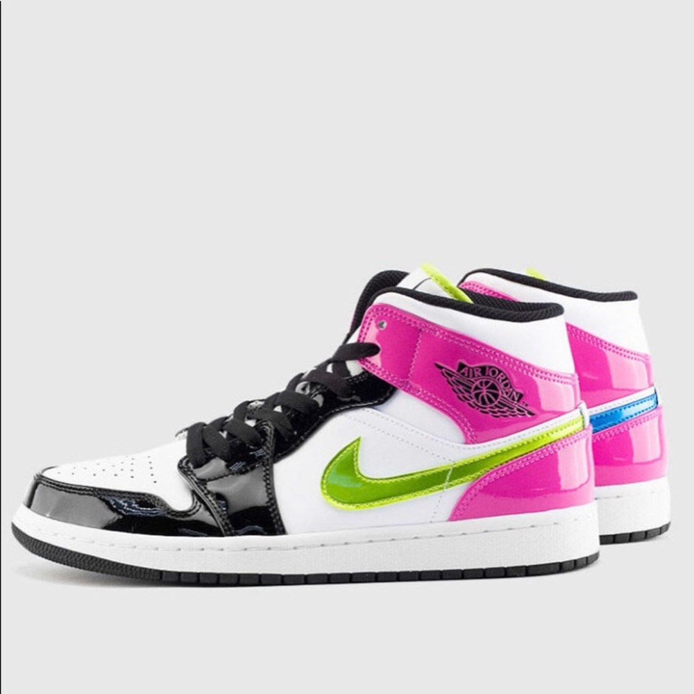 air jordan 1 mid se gs cyber active fuchsia